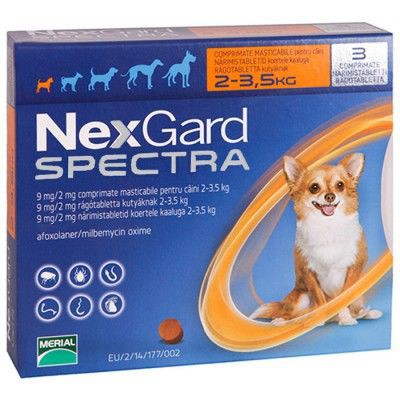Нексгард Спектра таблетка від бліх і кліщів 2-3,5 кг