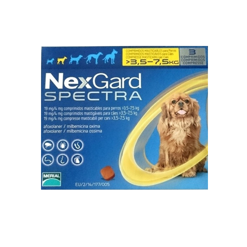 Нексгард (NexGard) SPECTRA таблетки протипаразитарні, 3,5-7,5 кг