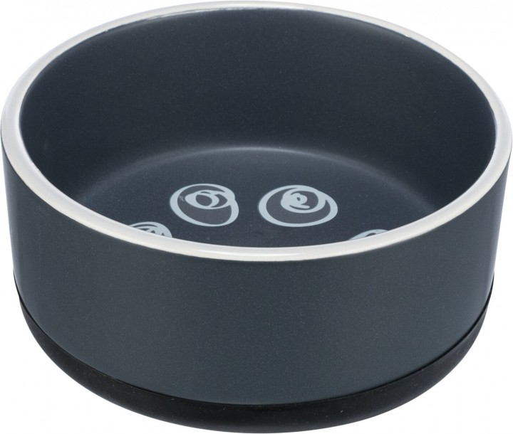 Миска керамічна з резиновою основою, 0.4л/12см