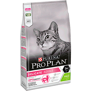 Сухий корм для котів з чутливим травленням Purina ProPlan, ягня, 10кг