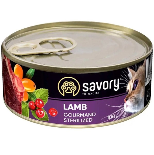 Консерви Savory Cat Стерилізовані ягня, 100г