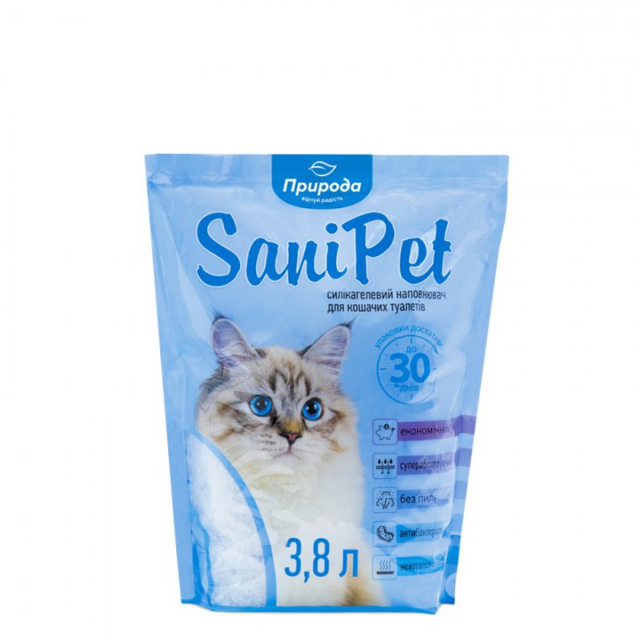 Силікагелевий наповнювач SANI PET, 3,8л