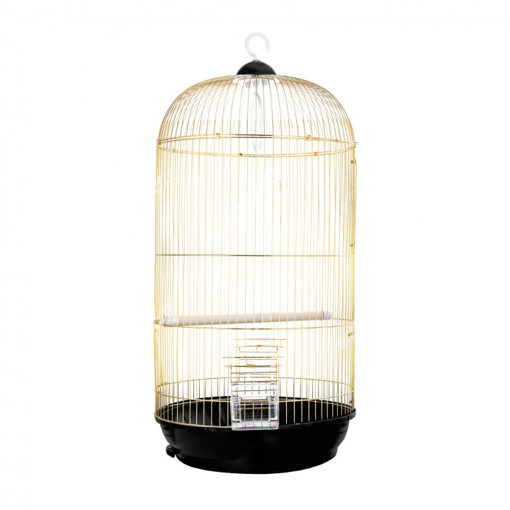 Клітка для птахів золото кругла,  33х67 см