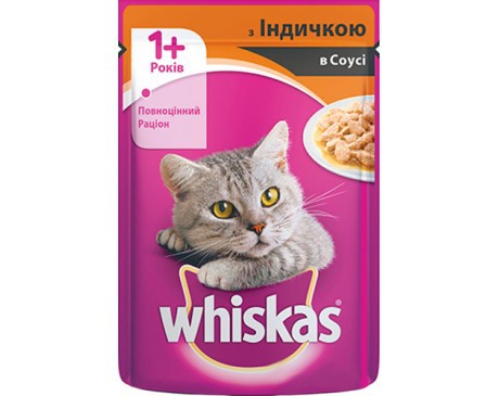 Пауч Whiskas індик в соусі, 100 г