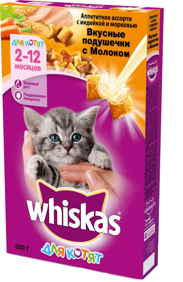 Сухий корм  Whiskas (350 г) для кошенят молоко