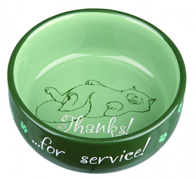 Миска керамічна для котів "Thanks for Service" 0.3л/11см