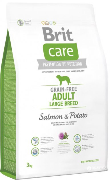 Фото1.Brit Care Dog Adult Large Breed лосось/картопля, 3кг