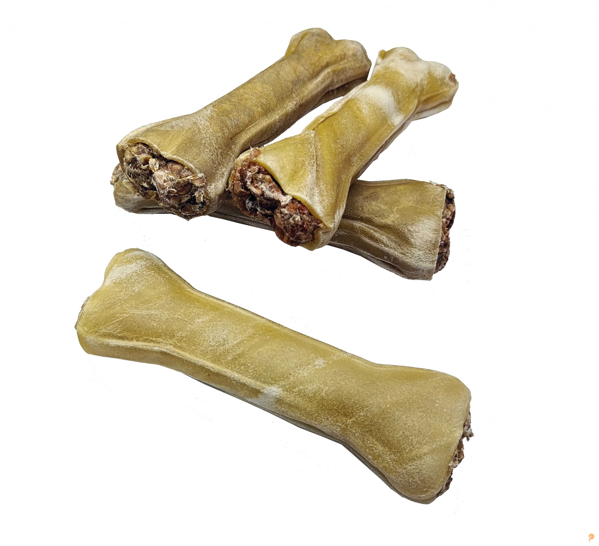 Фото1.Кість вузлова біла з курячим м'ясом, 21 см, 15 шт/уп