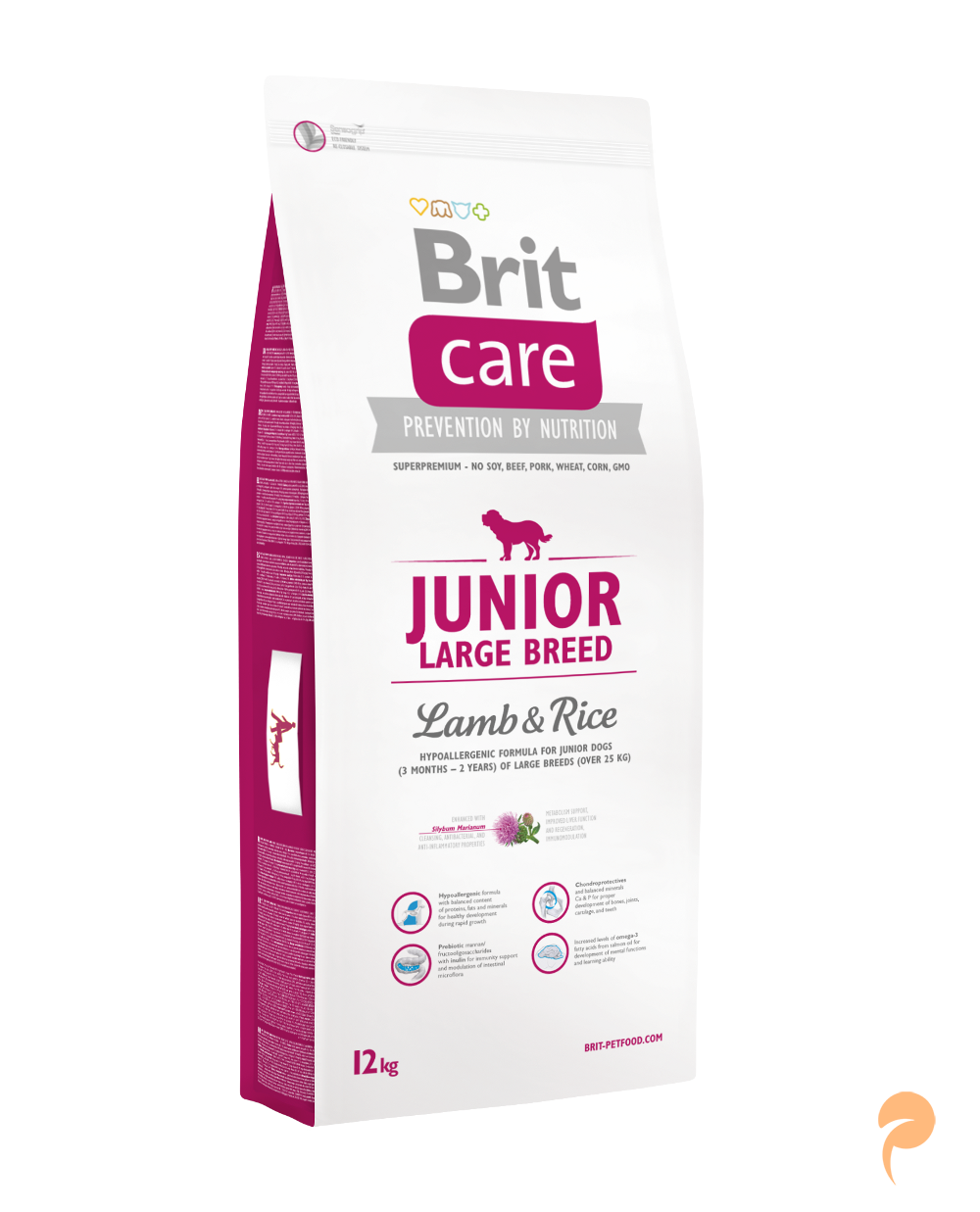 Фото1.Brit Care Dog Junior Large Breed для цуценят великих порід ягня, 12кг