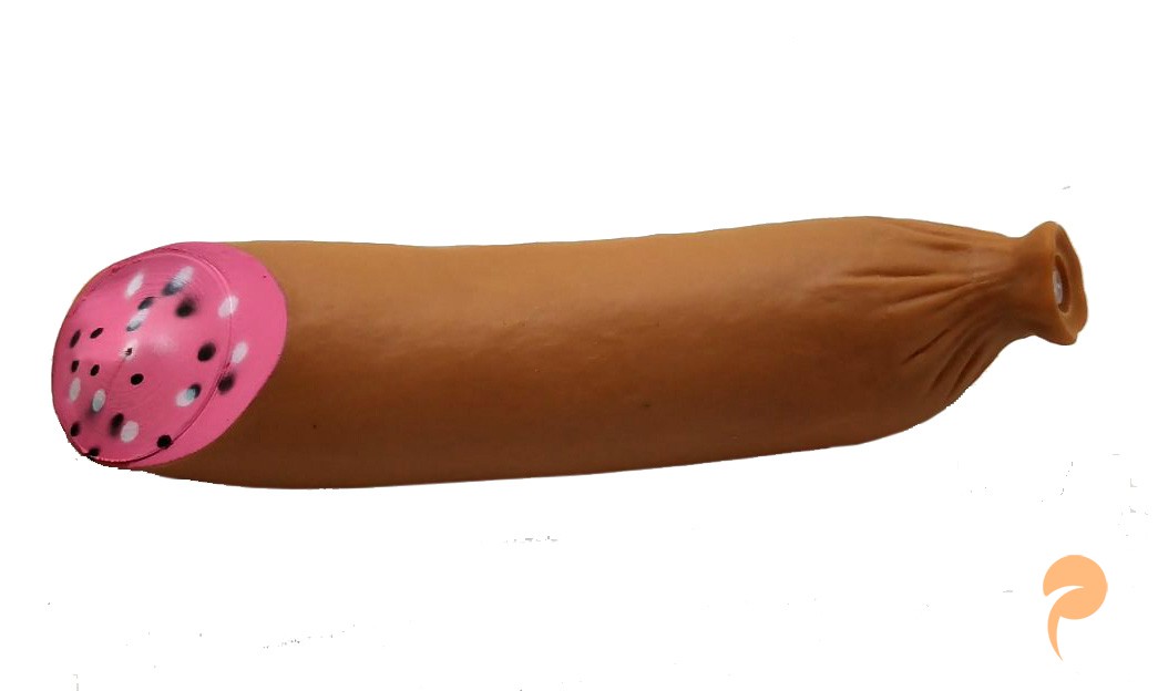 Фото1.Сосиска резинова, 14.5х4 см