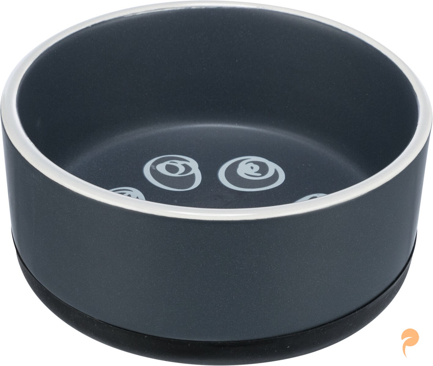 Миска керамічна з резиновою основою, 0.4л/12см