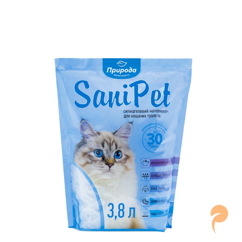 Фото1.Силікагелевий наповнювач SANI PET, 3,8л